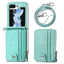 etui-pokrowiec-zipper-z-zamkiem-i-smycza-do-samsung-galaxy-z-flip-5-zielone