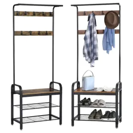 wieszak-stojak-na-ubrania-regal-na-buty-drewniany-loft