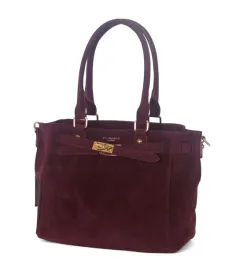 floraandco-paris-piekna-bordowa-zamszowa-torebka-kuferek-raczki-pasek