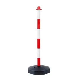 komplet-slupki-ostrzegawcze-x10-lancuch-wygrodzeniowy-bialo-czerwony-25m