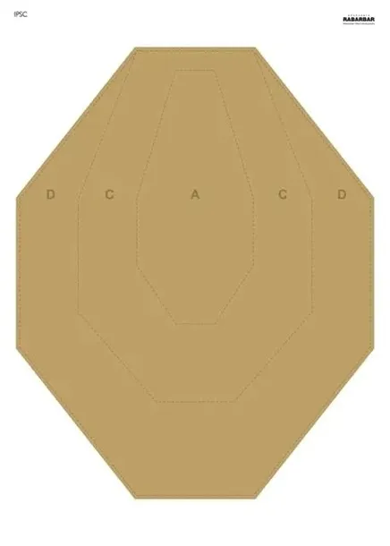 Tarcza strzelecka IPSC - pakiet 50 szt.