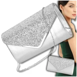 srebrna-torebka-kopertowka-blyszczaca-wizytowa-damska-portfel-lancuszek