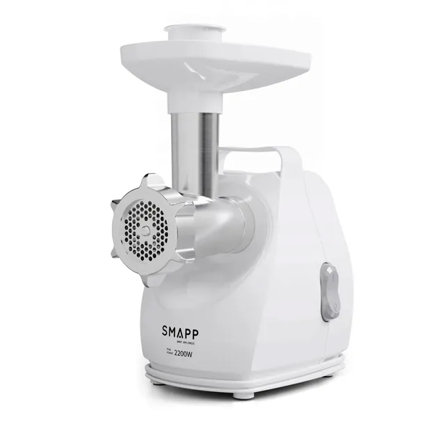 MASZYNKA DO MIELENIA MIĘSA SMAPP BIAŁA 490.8 Z UCHWYTEM, 3 SITKA, LEJEK