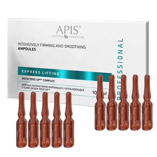 WYGŁADZAJĄCE ampułki LIFTINGUJĄCE tens'up Express LIFTING Apis 1 x 3 ml