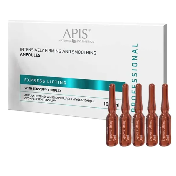 WYGŁADZAJĄCE ampułki LIFTINGUJĄCE tens'up Express LIFTING Apis 5 x 3 ml