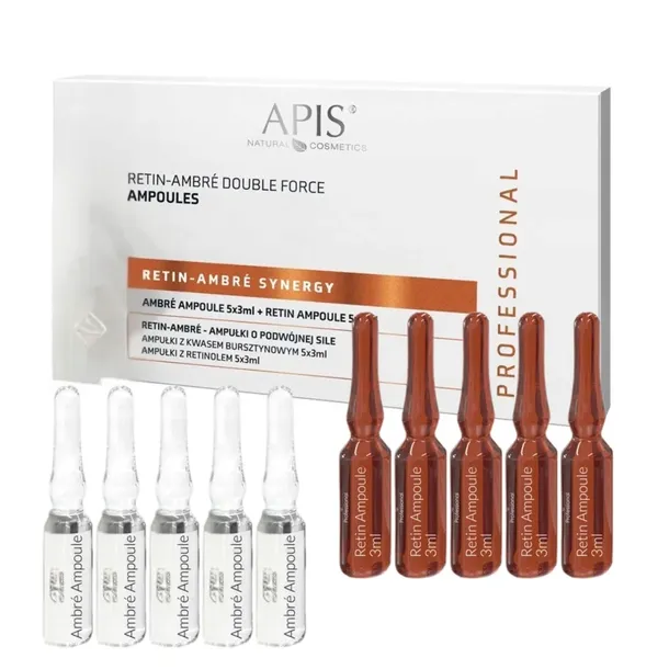 APIS Retin-Ambre Synergy Ampułki o podwójnej sile ODNOWA, ANTI-AGING 10x3ml