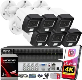 monitoring-zewnetrzny-8mpx-4k-hilook-by-hikvision-6-kamer-turbohd-dysk-2tb