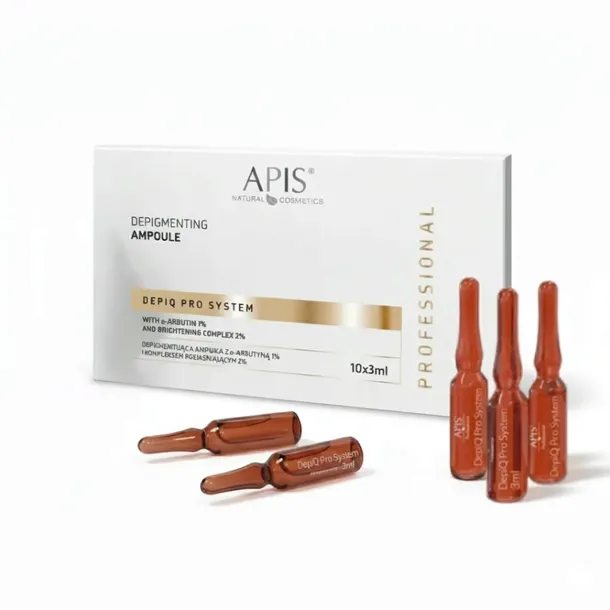 Apis DEPIGMENTUJĄCE Ampułki 1% Arbutyna 2% Kompleks Rozjaśniający 5 x 3 ml