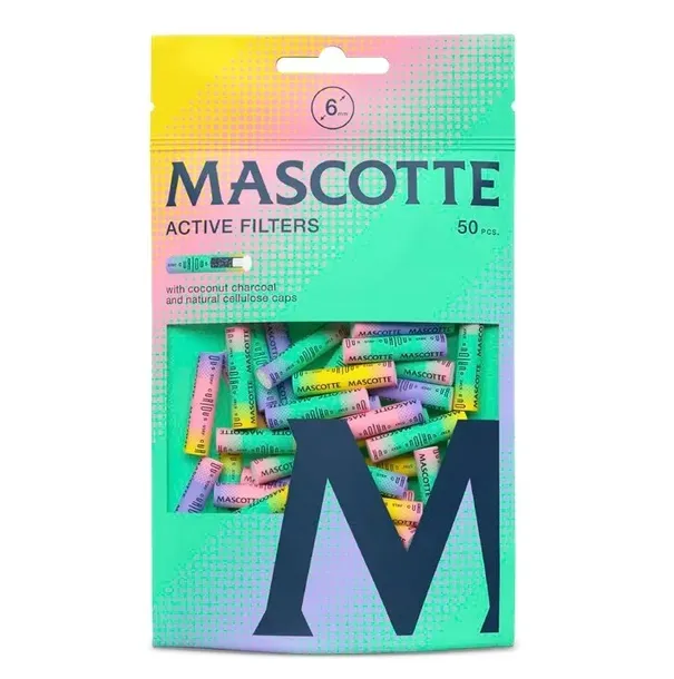 Filtry węglowe do jointów Mascotte Active Bright Colors 6mm 50szt