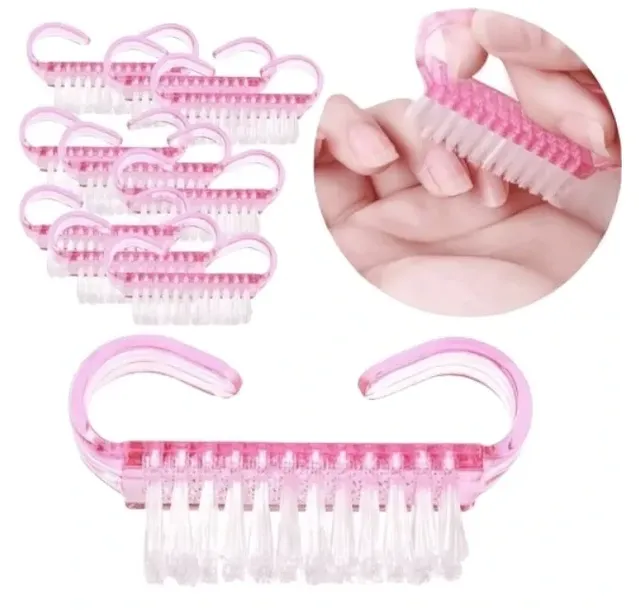 SZCZOTECZKA DO CZYSZCZENIA PYŁU PAZNOKCI MANICURE 10 SZT
