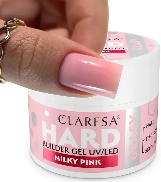 CLARESA ŻEL BUDUJĄCY HARD&EASY MILKY PINK 45g