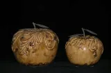 dekoracje-ceramiczne-apple-hand-made-jablka-braz-stan-nowy