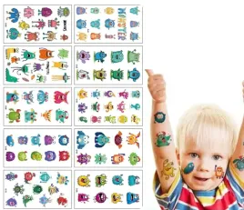 tatuaze-zmywalne-dla-dzieci-potwory-10-arkuszy-seria-g