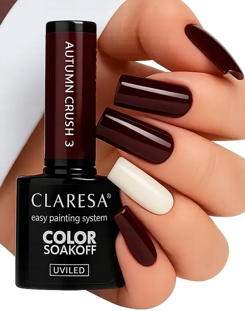 Claresa Lakier Hybrydowy Autumn Crush 3 czekoladowo-śliwkowy brąz 5 ml
