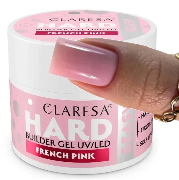 CLARESA ŻEL BUDUJĄCY HARD&EASY FRENCH PINK 45g