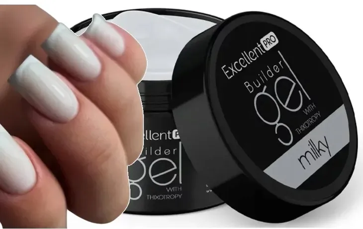 EXCELLENT PRO BUILDER GEL ŻEL BUDUJĄCY Z TIKSOTROPIĄ MILKY MLECZNY 50 g