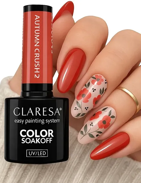 Claresa Lakier Hybrydowy Autumn Crush 2 pomarańcz karmel jesień 5 ml