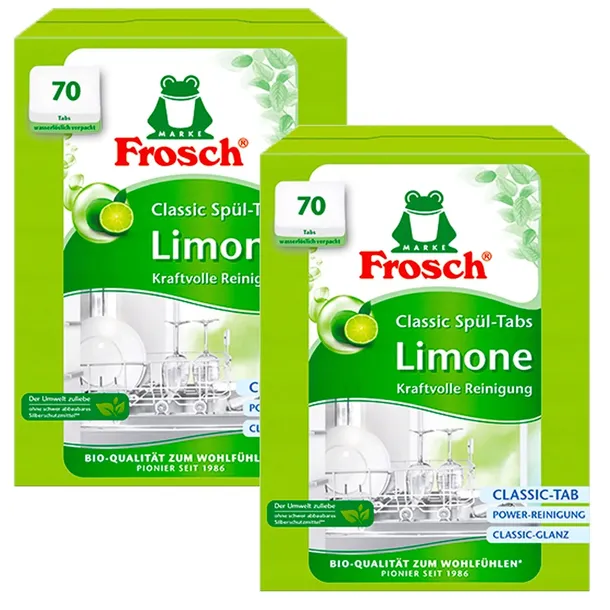 Tabletki Kapsułki Do Zmywarki Zmywarek Frosch Limonka 140 szt Niemieckie