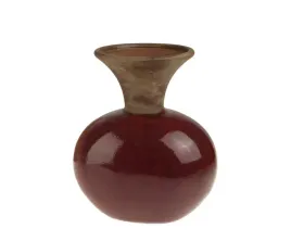 wazon-ceramiczny-bordo-hand-made-retro-stylowy