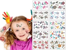 tatuaze-zmywalne-dla-dzieci-syrenka-10-arkuszy-seria-d