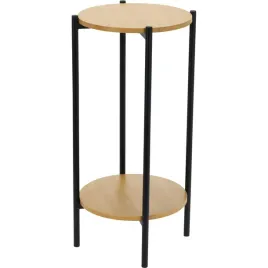 stolik-pomocniczy-okragly-loftowy-czarny-3161-cm-z-dwiema-polkami