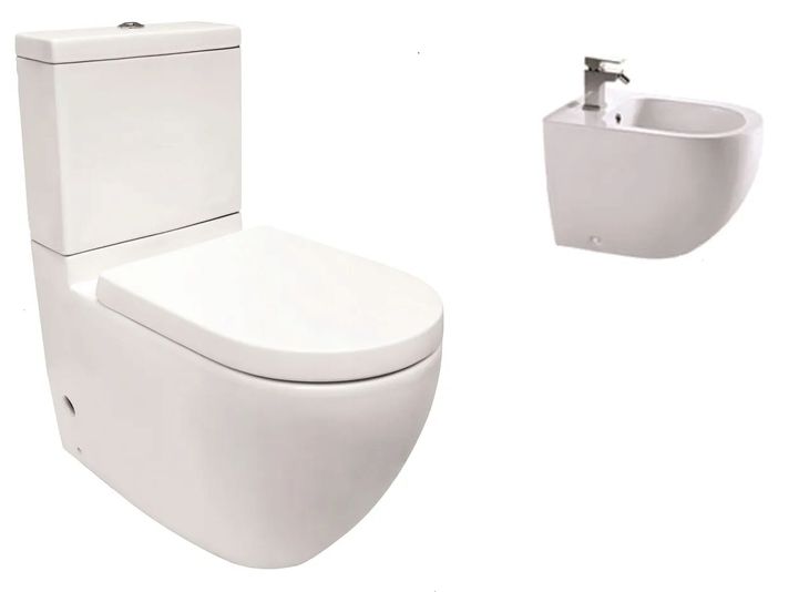 WC kompakt + bidet VIEANY CATANI spłuczka GEBERIT zestaw Włochy uniweralny