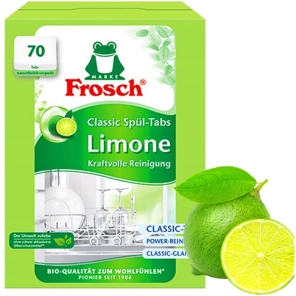 Tabletki Kapsułki Do Zmywarki Zmywarek Frosch Limonka 70 szt Niemieckie