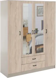 szafa-czterodrzwiowa-z-lustrem-i-szufladami-160-kaszmir-dab-sonoma-kami