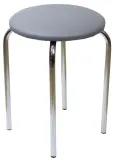 taboret-szary-chico-2-eco-skora-chrom