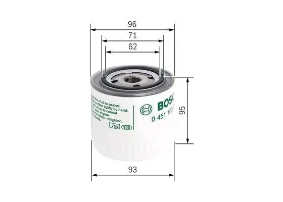 filtr-oleju-p3260-bosch-wysokosc-96-mm