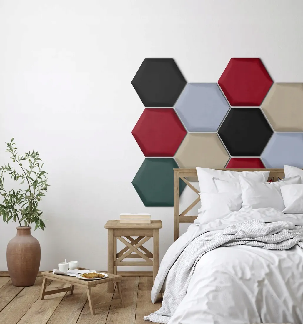 panele-tapicerowane-heksagon-plaster-miodu-30x26-stan-nowy