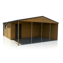 garaz-domek-narzedziowy-dwuspadowy-z-wiata-6x6m-blacha-winchester-premium