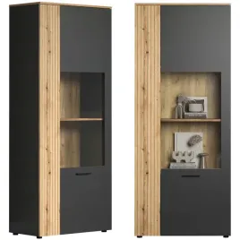 witryna-wysoka-szafka-przeszklona-regal-z-lamelami-dab-evoke-grafit-esteban