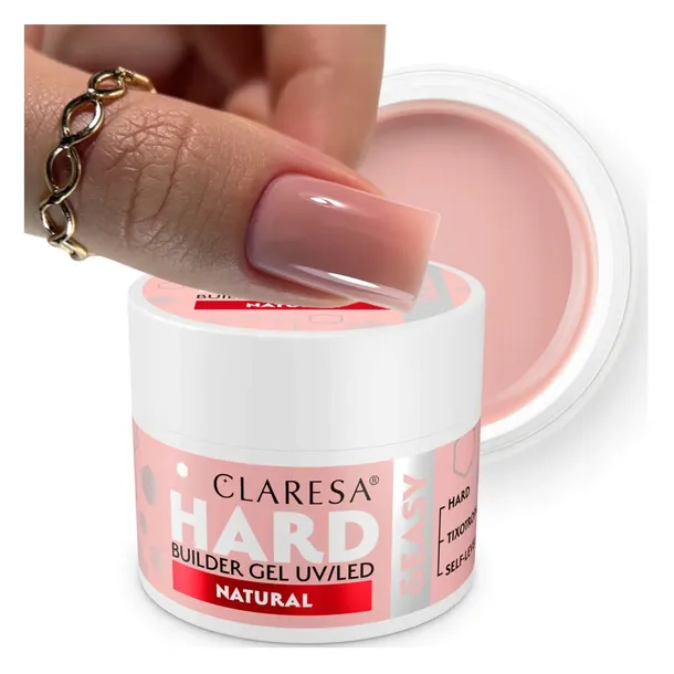 Claresa HARD&EASY Żel budujący do paznokci nude Natural 45g twardy