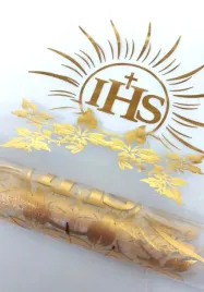 wstazka-zlocona-organza-ihs-na-komunie-komunia-ozdoba-stolu-25cm-45mb