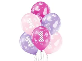 balony-urodzinowe-1st-birthday-na-pierwsze-urodziny-rozowy-mix-30cm-6sz