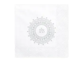 serwetki-komunijne-biale-srebrny-ornament-ihs-komunia-swieta-33x33cm-20-szt