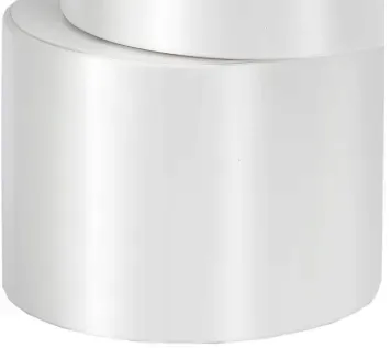 Wstążka taśma plastikowa biała perłowa, ŚLUB/KOMUNIA kokardy, 8cm/50mb