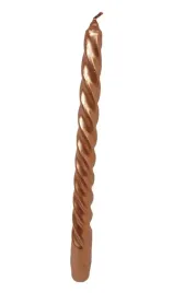 swieca-stozkowa-skrecana-metalizowana-25-cm-miedziana-blyszczaca-1-sztuka