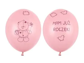balony-urodzinowe-mam-juz-roczek-dla-dziewczynki-rozowe-party-30cm-6szt