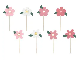 toppery-piki-ozdoby-na-tort-kwiaty-bialo-rozowy-mix-13-14-5-cm-8-szt-party