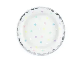 talerzyki-jednorozec-w-kolorowe-gwiazdki-18-cm-6szt-urodziny-impreza