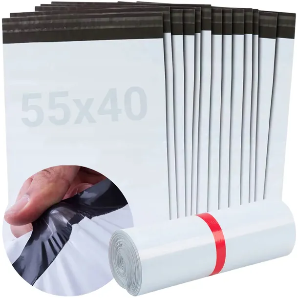 FOLIOPAKI KURIERSKIE 550X400MM 50SZT KOPERTY FOLIOWE DUŻE SAMOKLEJĄCE MOCNE