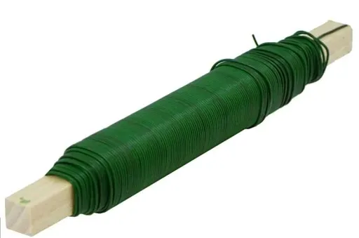 Drut drucik florystyczny stalowy śr.0,7mm/100g ZIELONY/CZARNY do wyboru