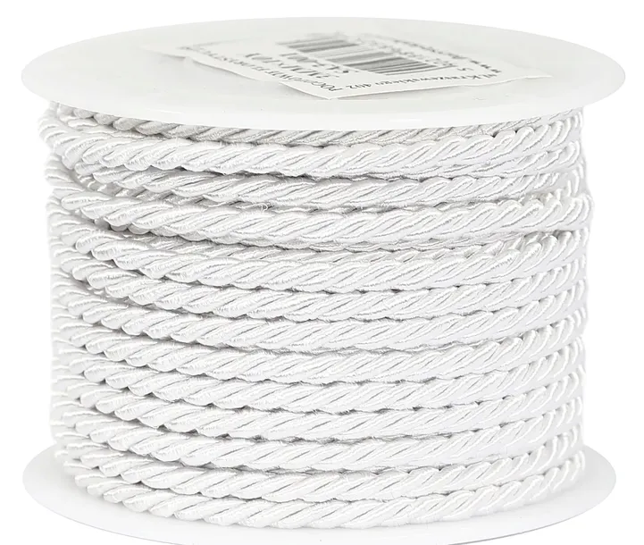 Sznurek sznur skręcany atłasowy pastelowy, 3mm/9mb, 15 kolorów do wyboru