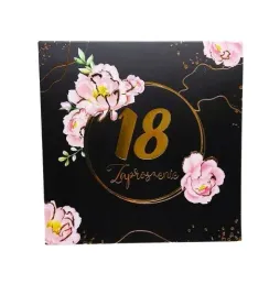 zaproszenie-czarne-w-kwiaty-na-18-urodziny-1szt-12x12-cm-koperta