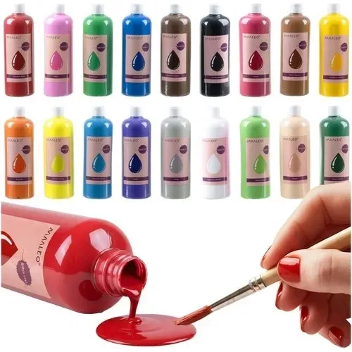 Farby plakatowe- zestaw 18szt x500ml Maaleo 26341
