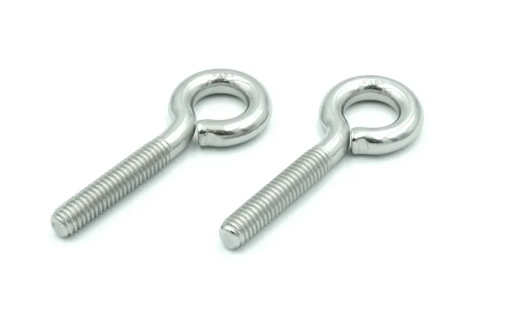 9099 A2 M6X40 ŚRUBA OCZKOWA NACIĄGOWA NIERDZEWNA WKRĘT HAK INOX kpl (2sz)