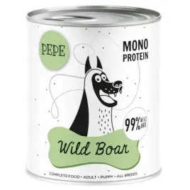 karma-mokra-dla-psa-paka-zwierzaka-pepe-wild-boar-99percent-dziczyzna-800g