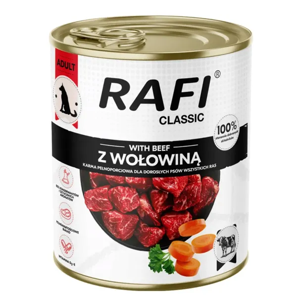 Dolina Noteci Rafi Classic z Wołowiną Mokra Karma Dla Psa 800g